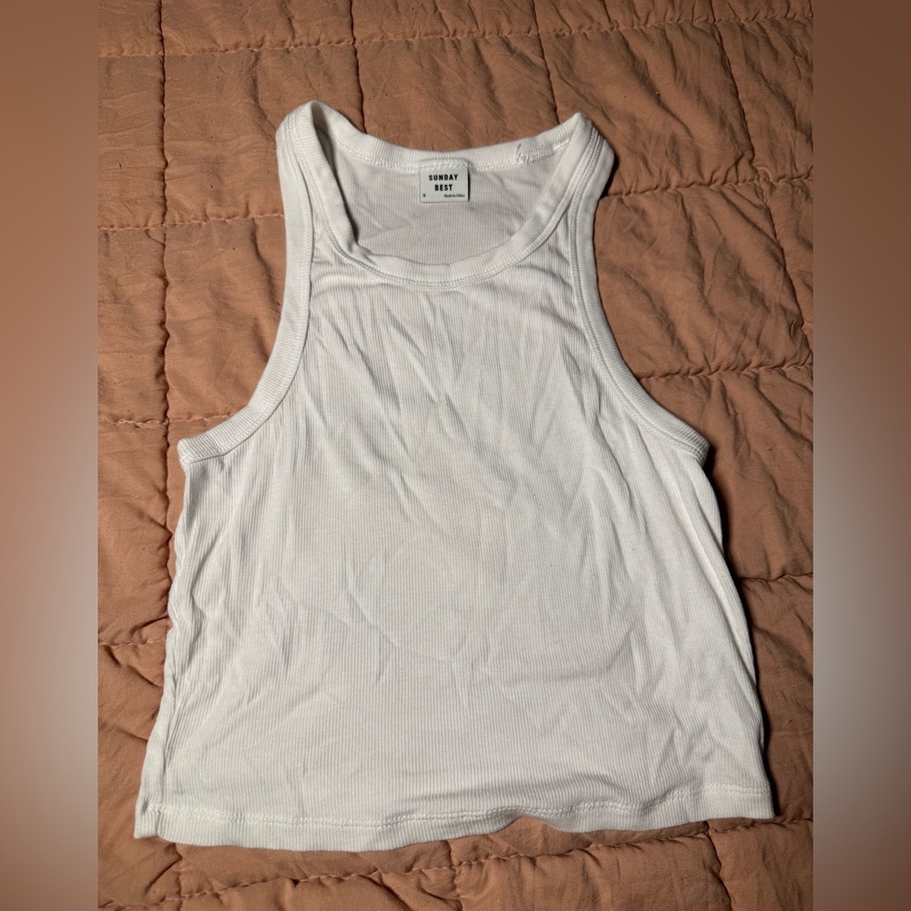 Sunday Best Classic White Tank Top